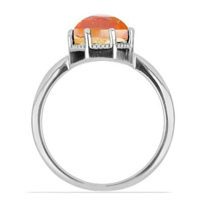 BUY AUTHENTIC PADPARADSCHA QUARTZ GEMSTONE RING IN 925 STERLING SILVER